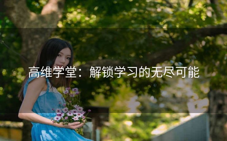 高维学堂:解锁学习的无尽可能 高维学堂:解锁学习的无尽可能