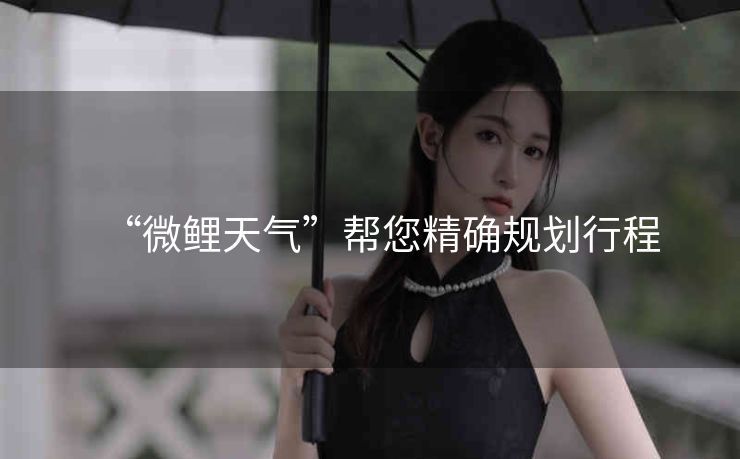 “微鲤天气”帮您精确规划行程 “微鲤天气”帮您精确规划行程