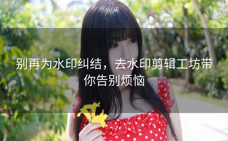 别再为水印纠结,去水印剪辑工坊带你告别烦恼 别再为水印纠结,去水印剪辑工坊带你告别烦恼