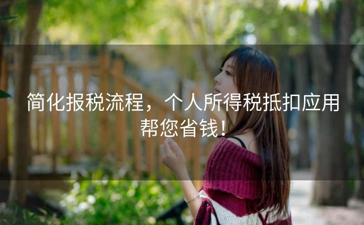 简化报税流程,个人所得税抵扣应用帮您省钱! 简化报税流程,个人所得税抵扣应用帮您省钱!