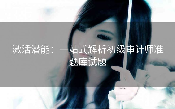 激活潜能:一站式解析初级审计师准题库试题 激活潜能:一站式解析初级审计师准题库试题