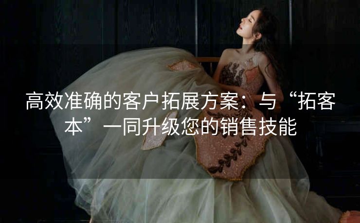 高效准确的客户拓展方案:与“拓客本”一同升级您的销售技能 高效准确的客户拓展方案:与“拓客本”一同升级您的销售技能