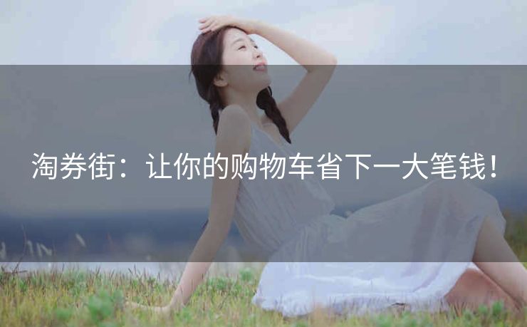 淘券街:让你的购物车省下一大笔钱! 淘券街:让你的购物车省下一大笔钱!