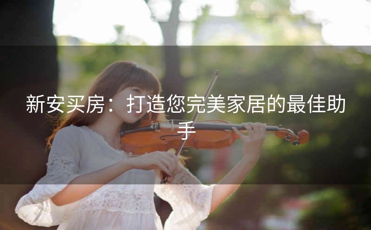 新安买房:打造您完美家居的最佳助手 新安买房:打造您完美家居的最佳助手