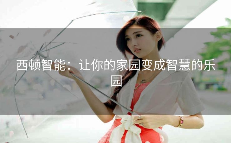 西顿智能:让你的家园变成智慧的乐园 西顿智能:让你的家园变成智慧的乐园