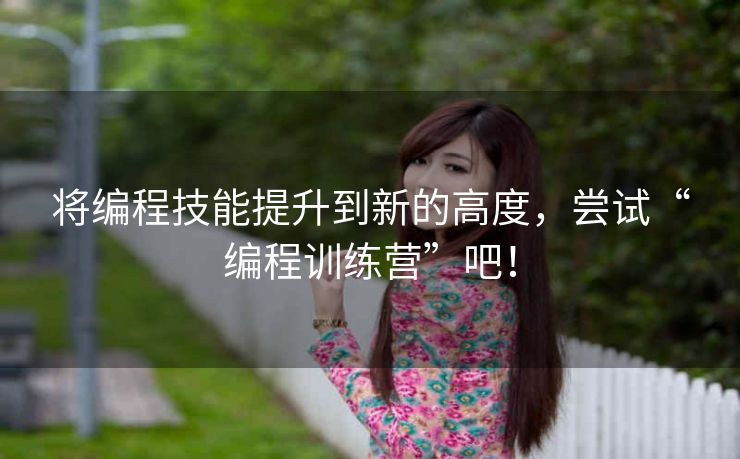 将编程技能提升到新的高度,尝试“编程训练营”吧! 将编程技能提升到新的高度,尝试“编程训练营”吧!