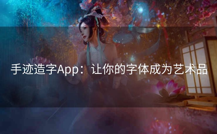手迹造字App:让你的字体成为艺术品 手迹造字App:让你的字体成为艺术品